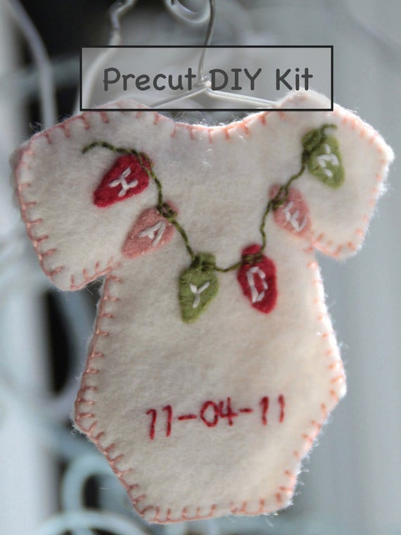 Baby Christmas Ornaments DIY
 Personalized baby Christmas ornament DIY kit by Edge Clarity