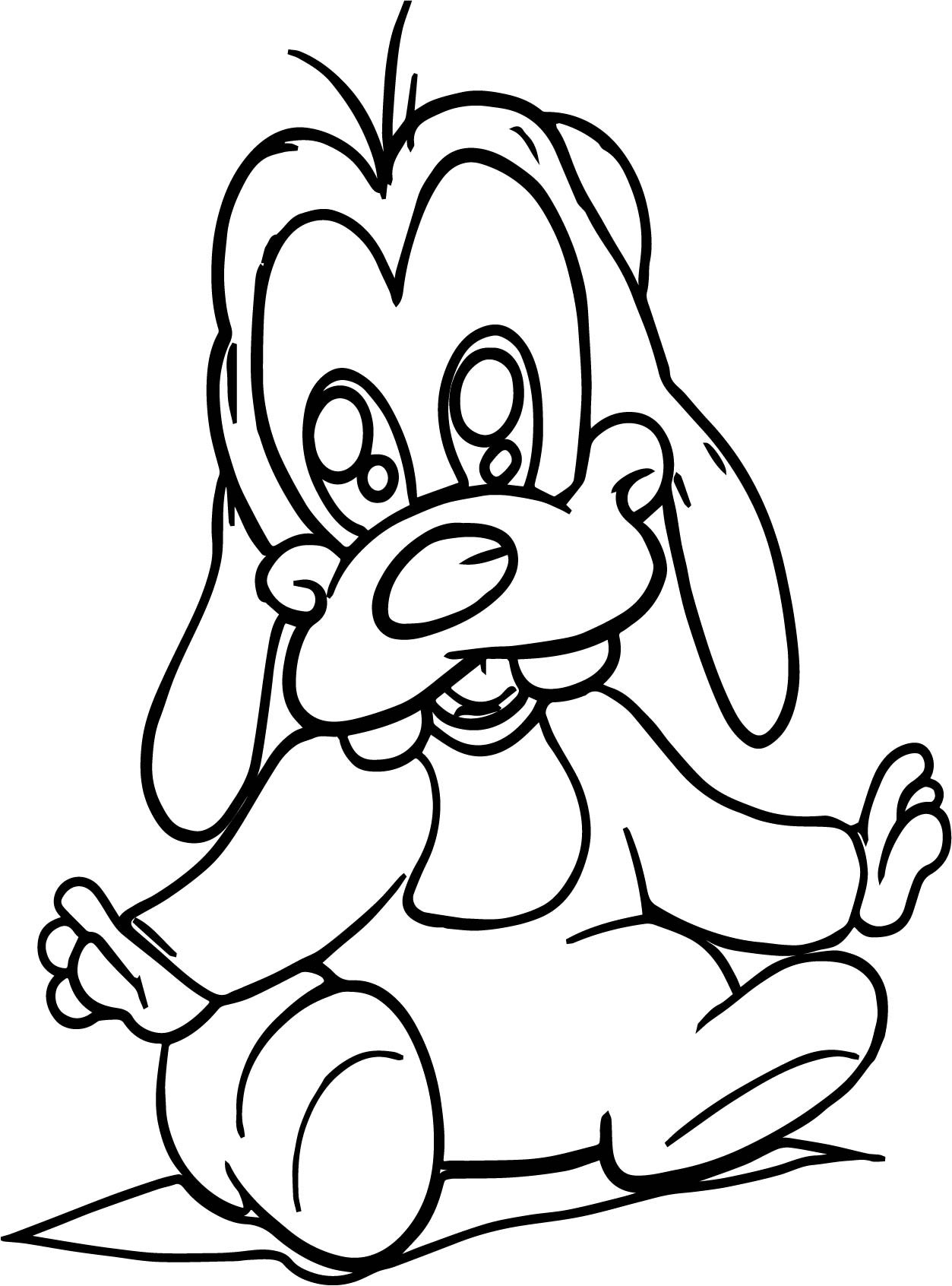 Baby Coloring Sheet
 Baby Goofy Coloring Page