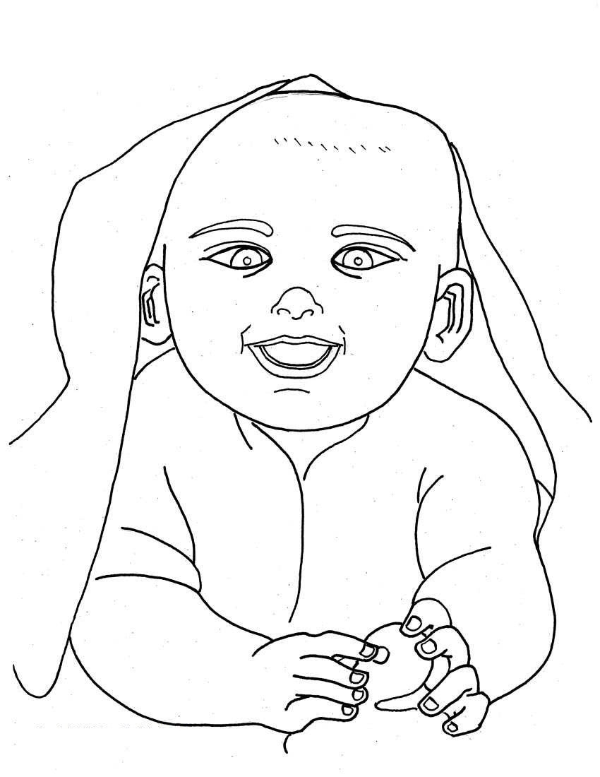 Baby Coloring Sheet
 Free Printable Baby Coloring Pages For Kids