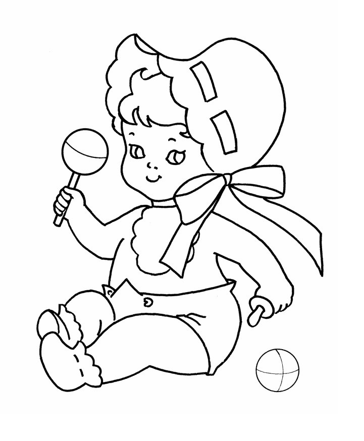 Baby Coloring Sheet
 Free Printable Baby Coloring Pages For Kids