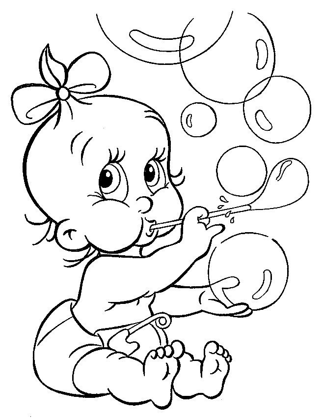 Baby Coloring Sheet
 Free Printable Baby Coloring Pages For Kids