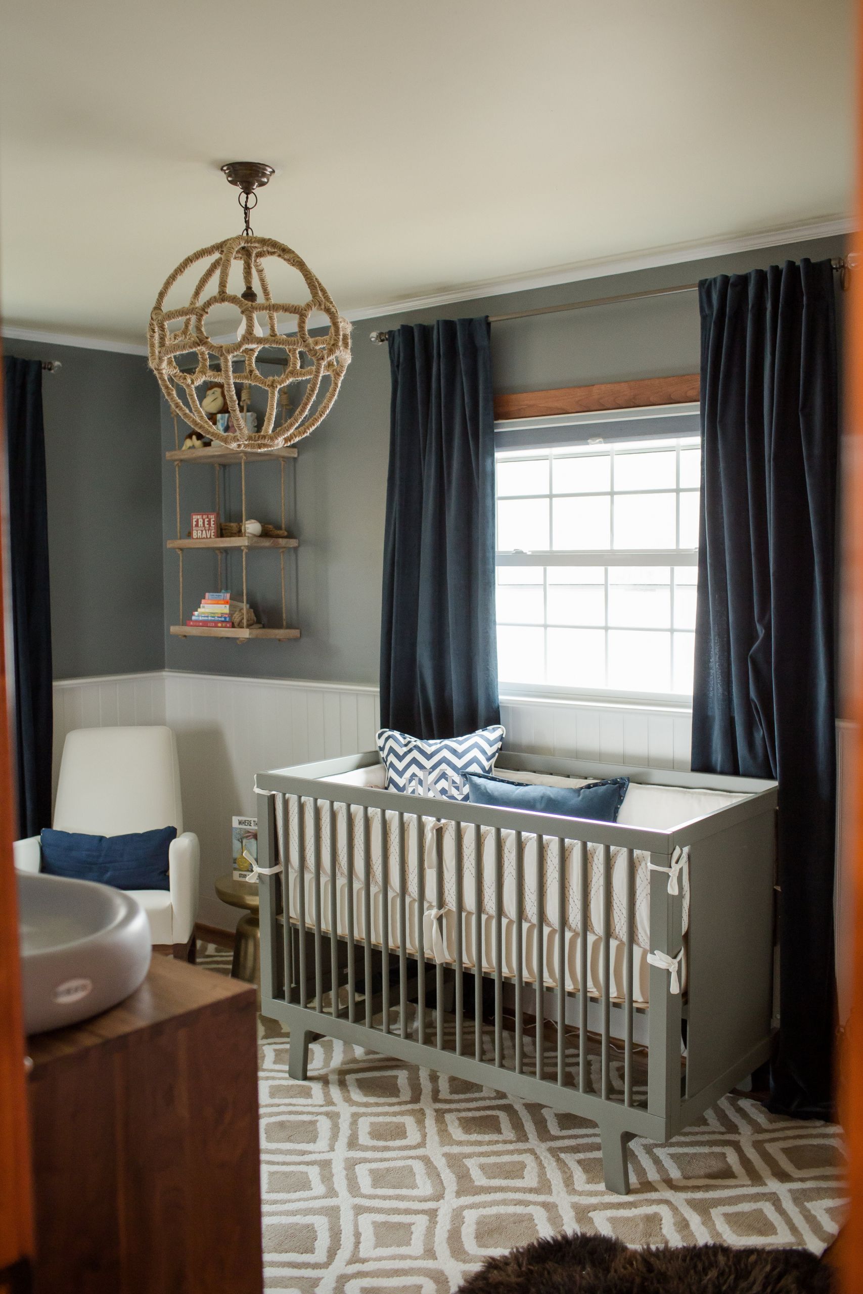 Baby Decor Room
 Sophisticated Modern Nautical Nursery Project Nursery