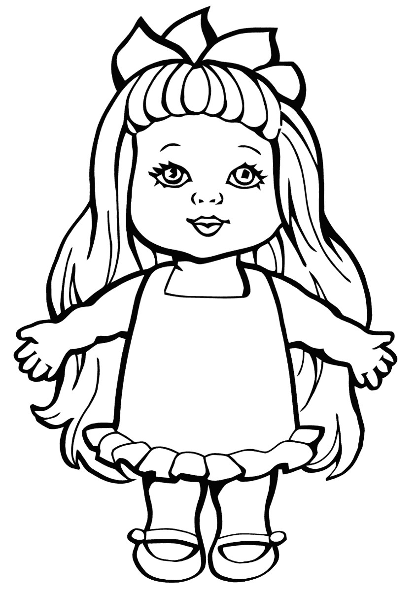 Baby Doll Coloring Pages To Print
 Baby doll coloring pages