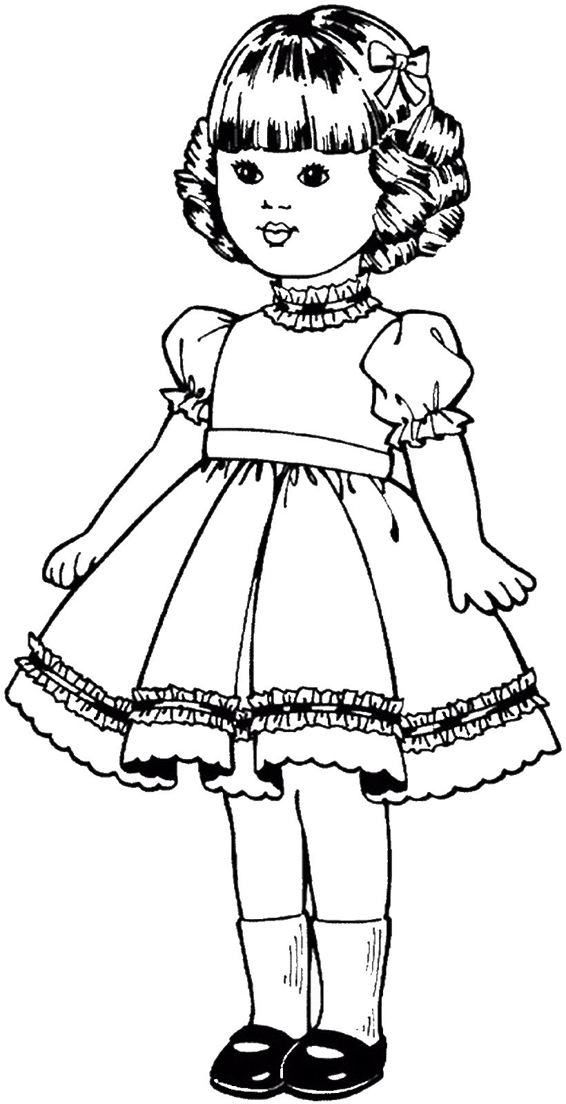 Baby Doll Coloring Pages To Print
 Dolls Coloring Pages