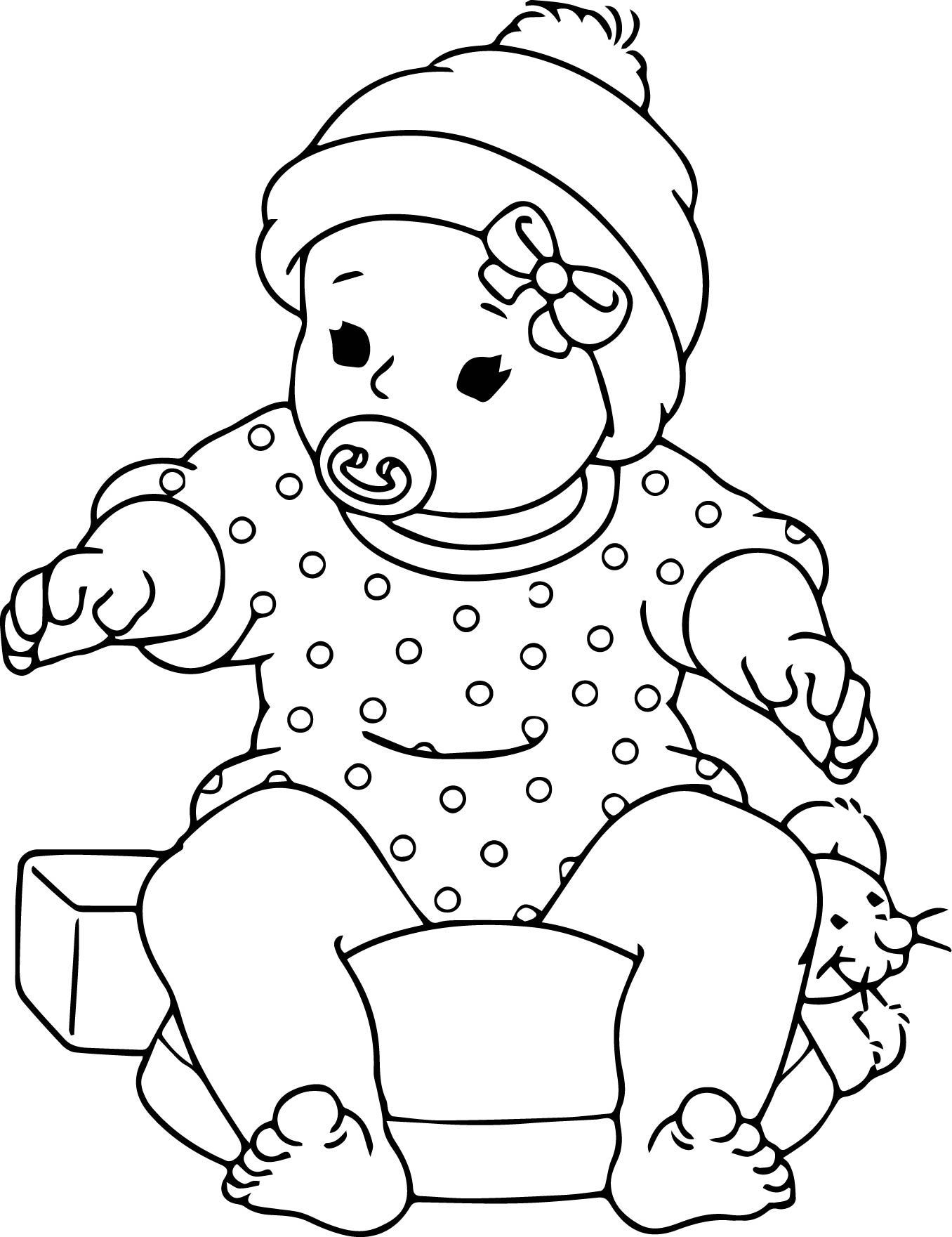 Baby Doll Coloring Pages To Print
 Free Printable Baby Doll Coloring Pages Throughout Inside