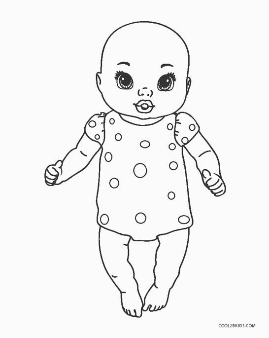 Baby Doll Coloring Pages To Print
 Free Printable Baby Coloring Pages For Kids