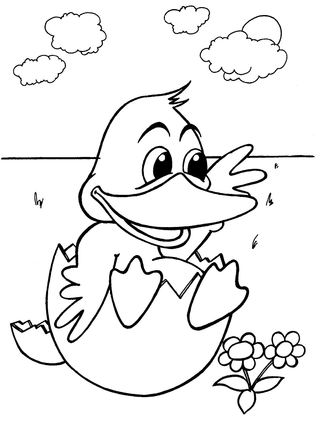 Baby Duck Coloring Page
 Baby Ducks Coloring Pages