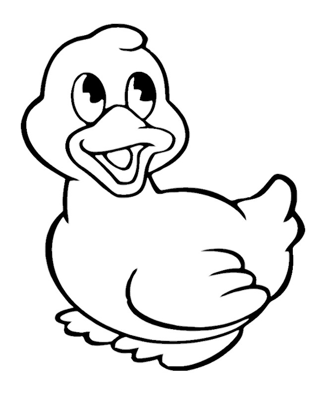 Baby Duck Coloring Page
 Coloring Pages For Animals Cute Ducks Colouring For Kids
