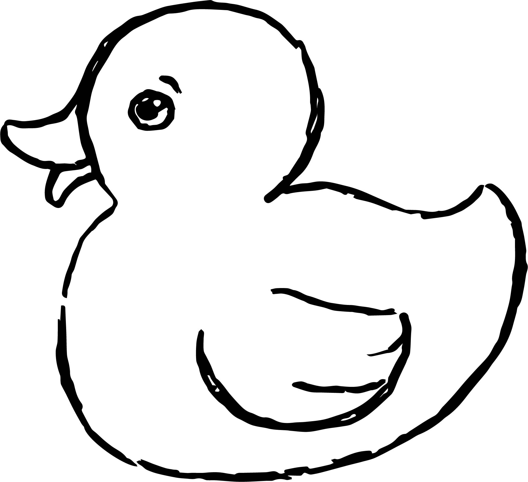 Baby Duck Coloring Page
 Duck Baby Side Coloring Page