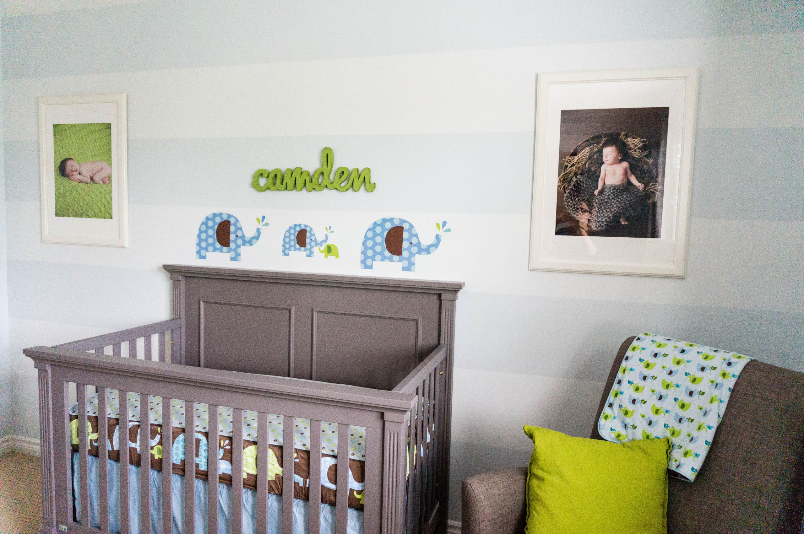 Baby Elephant Room Decor
 Green Blue & Gray Elephant Themed Nursery Project Nursery