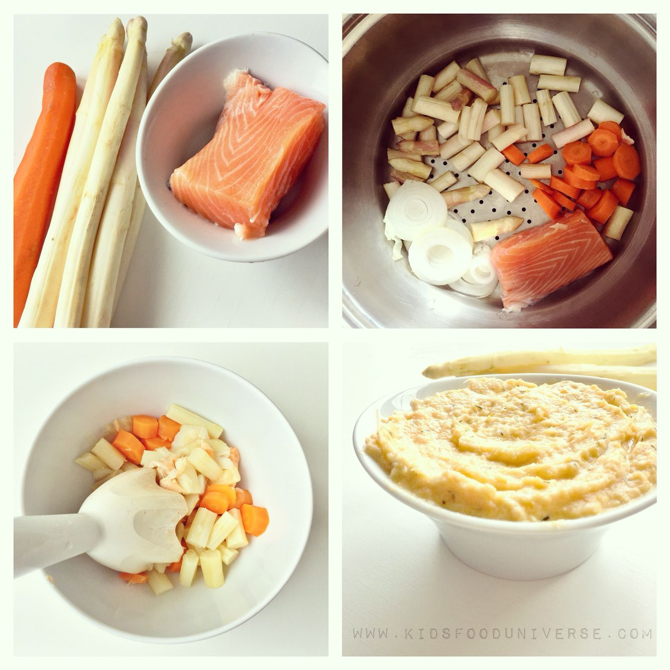 Baby Food Puree Recipes
 Salmon white asparagus & carrot puree [7m ]