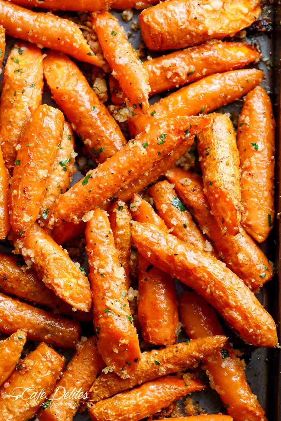Baby Food Recipe Carrots
 Garlic Parmesan Roasted Carrots Recipe Cafe Delites