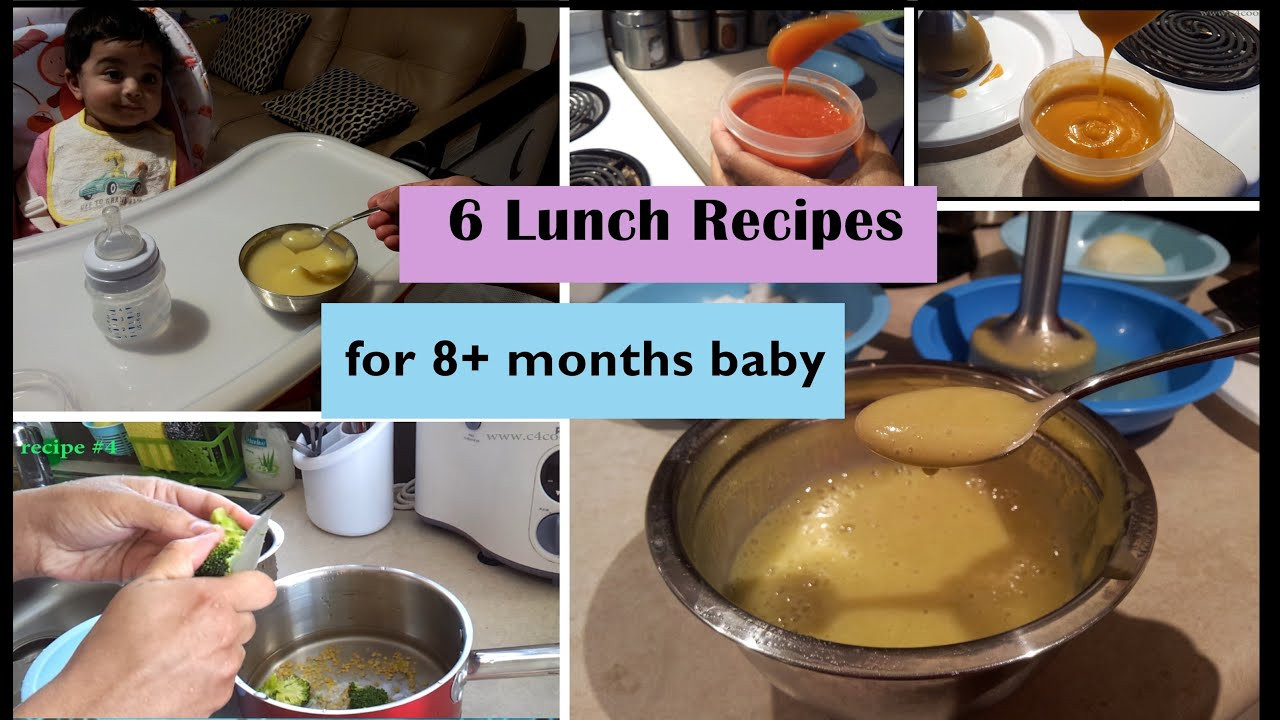 Baby Foods 8 Months Recipes
 6 Lunch Recipes for 8 months baby Stage 3 homemade