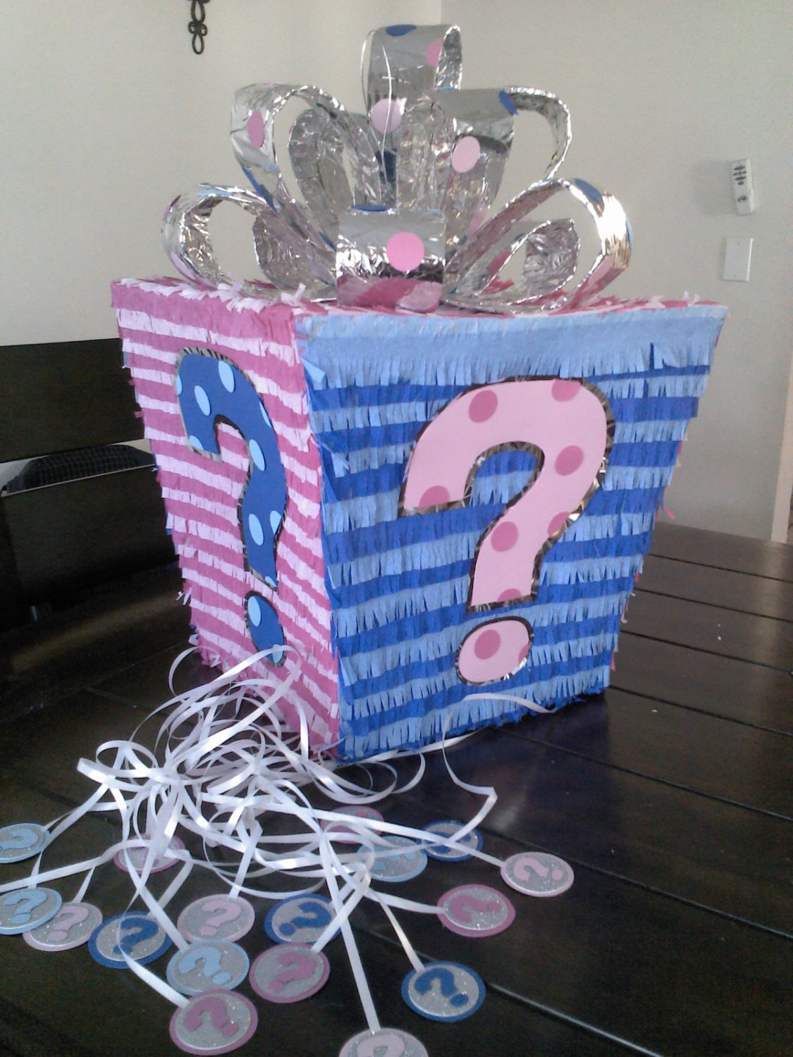Baby Gender Reveal Gift Ideas
 Gender Reveal Gift Box Pinata by SmashingFunCreations on Etsy