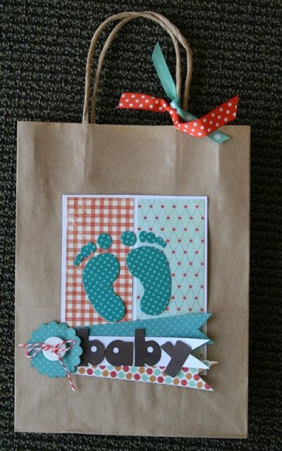 Baby Gift Bag Ideas
 Cute homemade bag for baby t