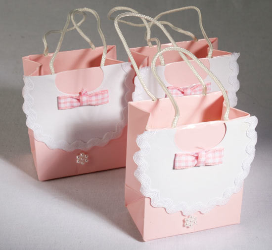 Baby Gift Bag Ideas
 Pink Bib Baby Shower Favor Bags Gift Packaging Party
