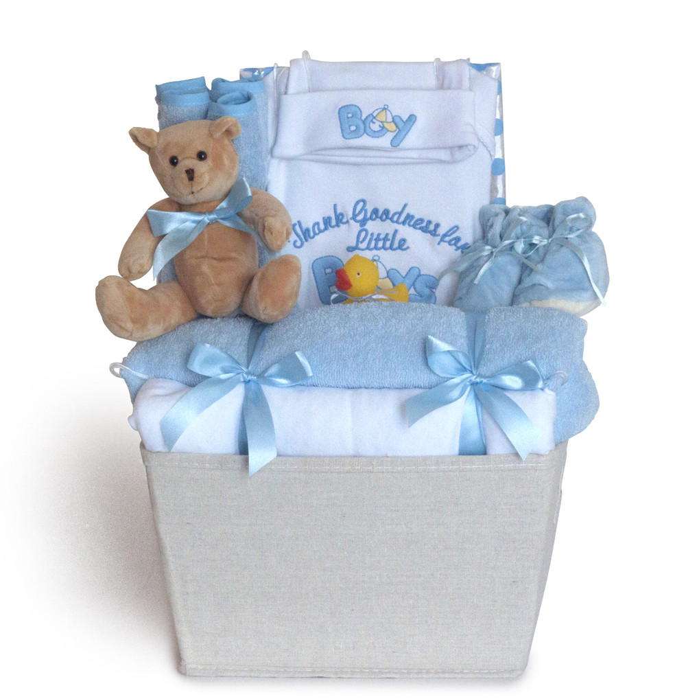 Baby Gift Basket Boy
 Thank Goodness it s a Boy Gift Basket by Silly Phillie