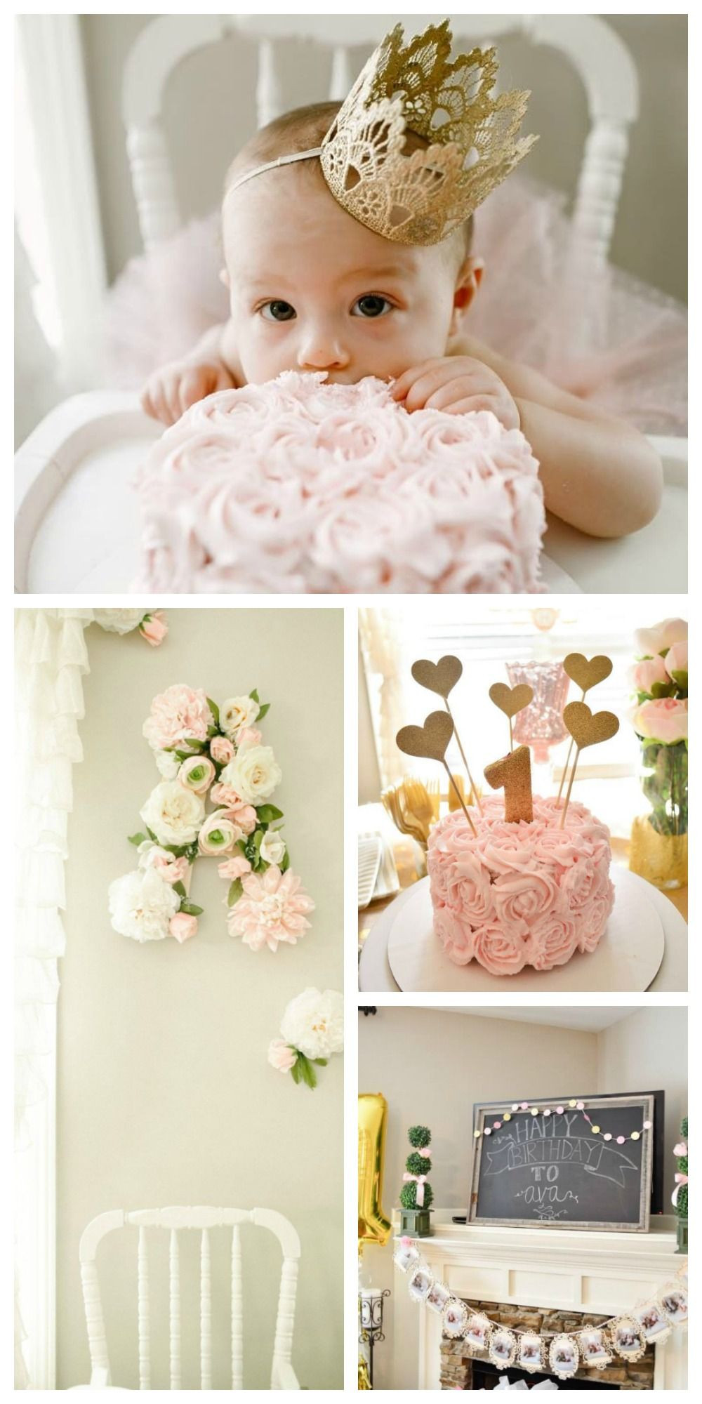 Baby Girl 1st Birthday Decoration Ideas
 Ava s Floral First Birthday