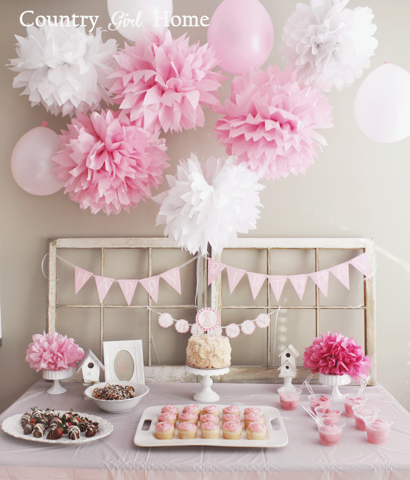 Baby Girl 1st Birthday Decoration Ideas
 COUNTRY GIRL HOME 1st Birthday