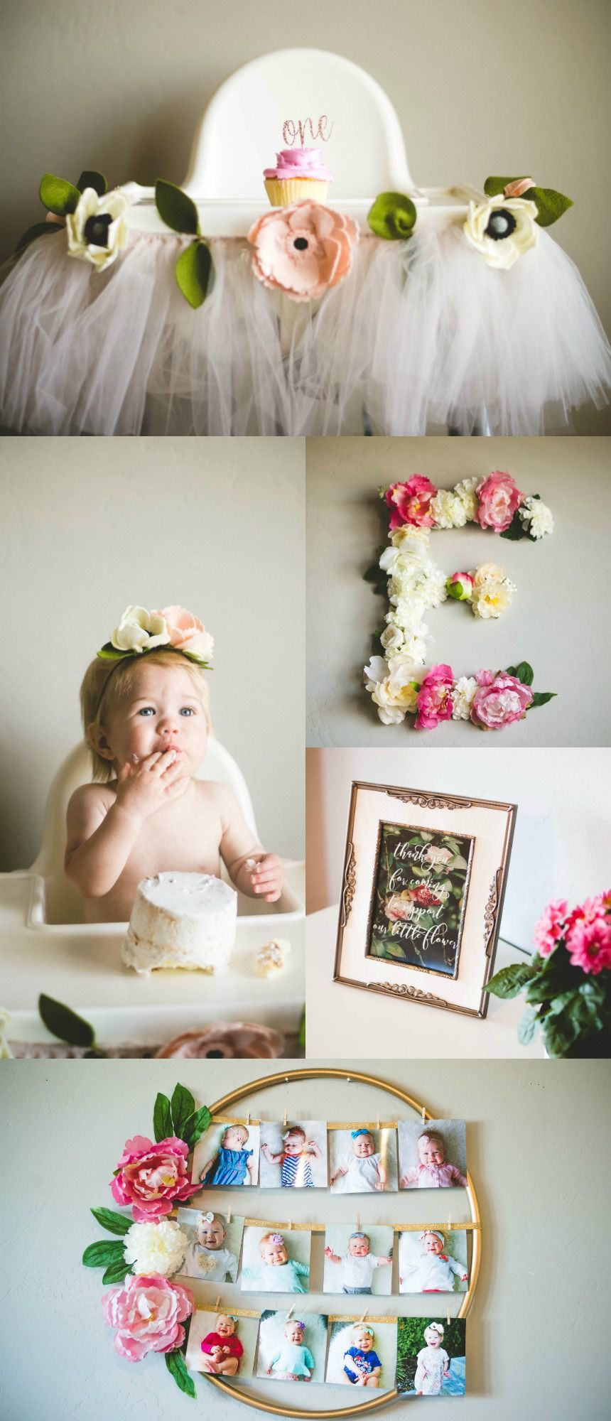 Baby Girl 1st Birthday Decoration Ideas
 Ella s Floral First Birthday Party