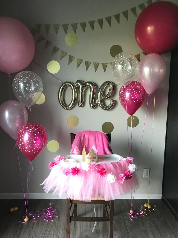 Baby Girl 1st Birthday Decoration Ideas
 First birthday party …