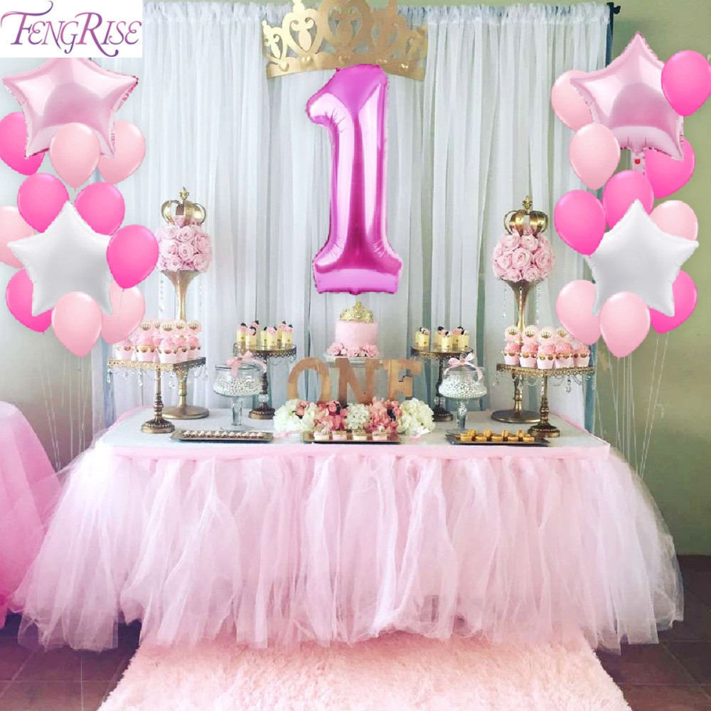 Baby Girl 1st Birthday Decoration Ideas
 FENGRISE 1st Birthday Party Decoration DIY 40inch Number 1