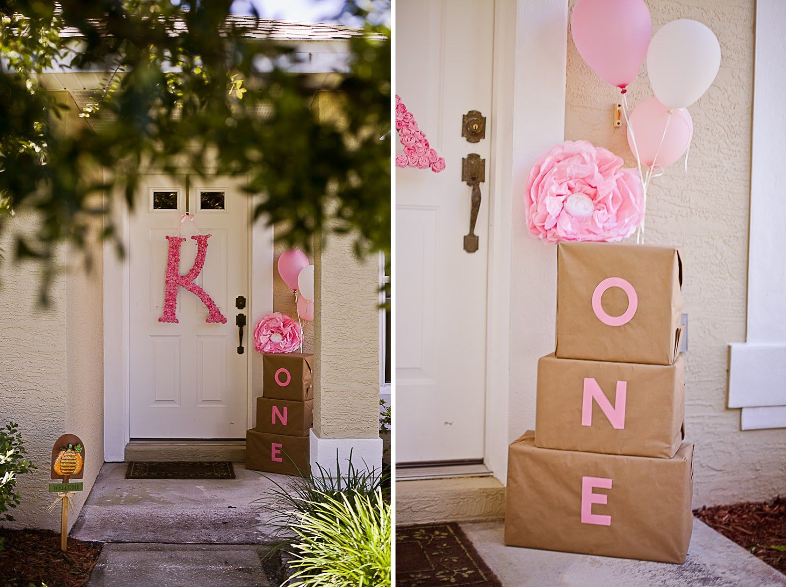 Baby Girl 1st Birthday Decoration Ideas
 rose theme first birthday Google Search