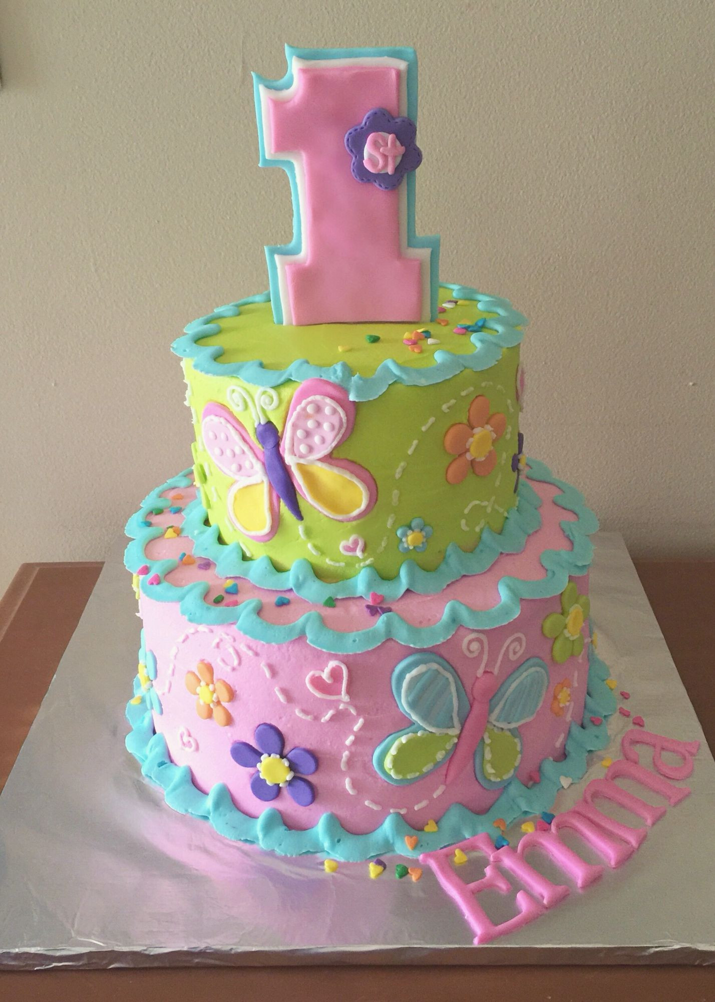 Baby Girls 1St Birthday Cake
 1st birthday cake for a girl