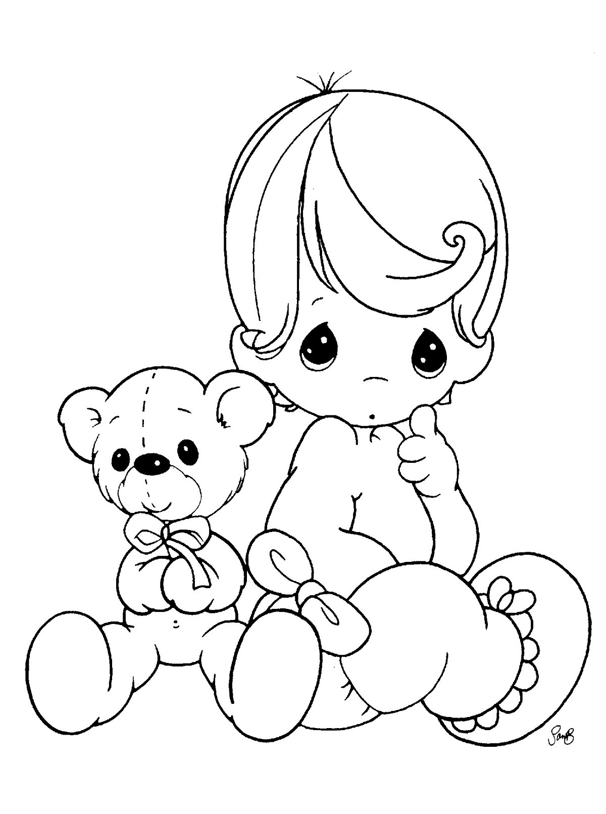 Baby Girls Coloring Pages
 Free Printable Baby Coloring Pages For Kids