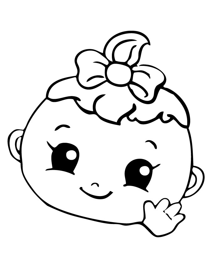 Baby Girls Coloring Pages
 Baby Coloring Pages