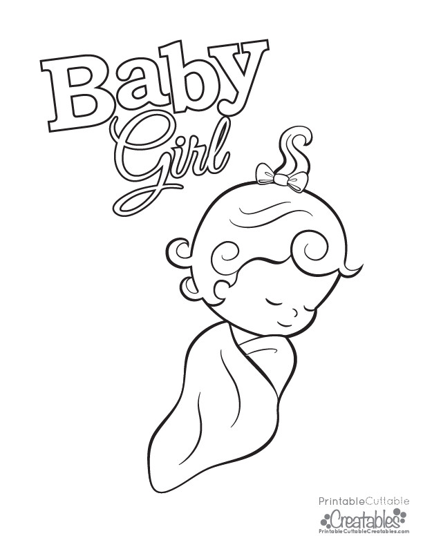 Baby Girls Coloring Pages
 Baby Girl Free Printable Coloring Page