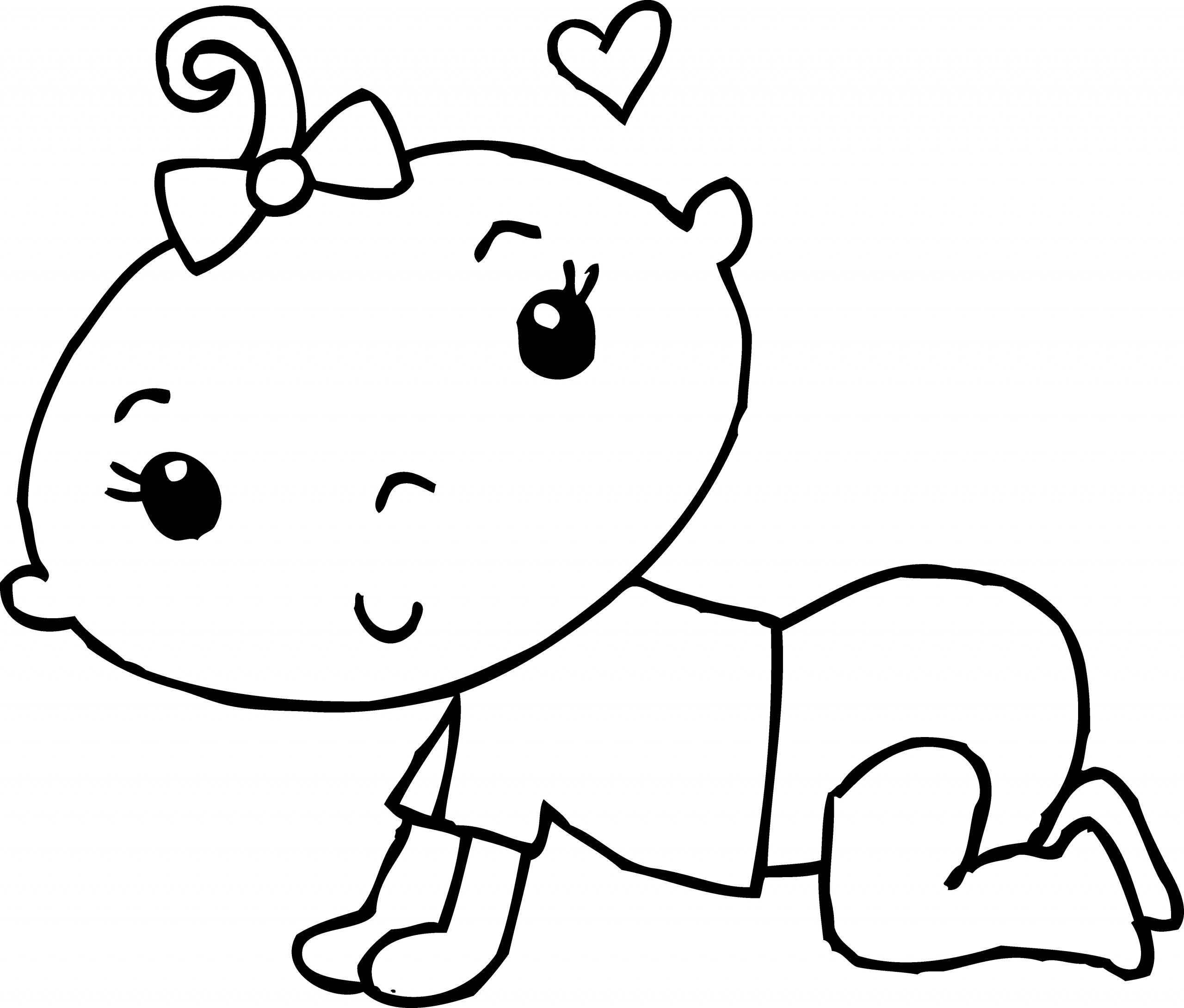 Baby Girls Coloring Pages
 Cute Baby Girl Coloring Page Free Clip Art