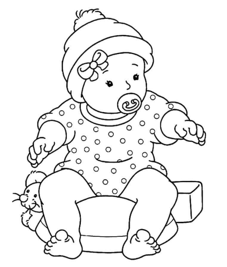 Baby Girls Coloring Pages
 Cute And Latest Baby Coloring Pages