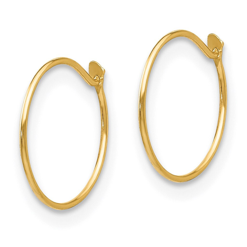 Baby Gold Earrings
 Small Baby Endless Hoop Earrings 14k Gold By Madi K