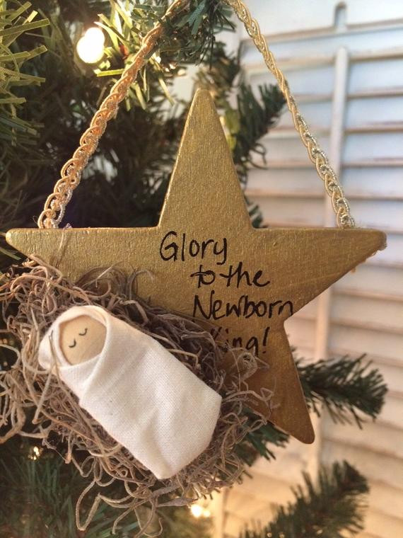 Baby Jesus Crafts
 Baby Jesus Star Christmas Ornament Glory to the Newborn
