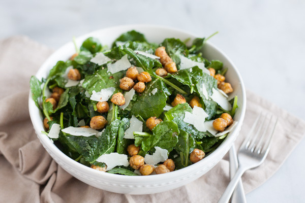 Baby Kale Salad Recipes
 Baby Kale Salad with Crispy Parmesan Chickpeas