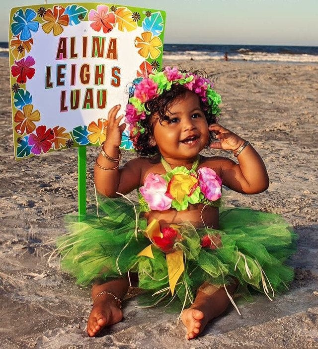 Baby Luau Party
 Birthday Luau Outfit Baby Girl 1st Birthday Outfit