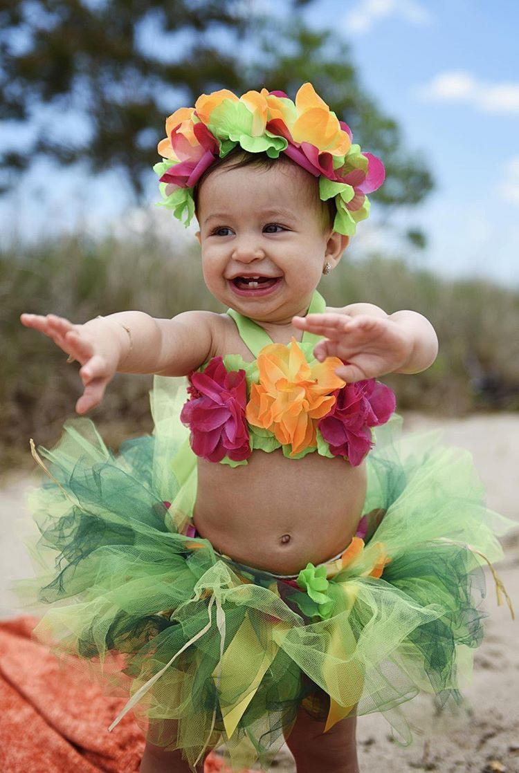 Baby Luau Party
 Baby Luau Outfits Luau Party Luau Dress First Birthday Girl