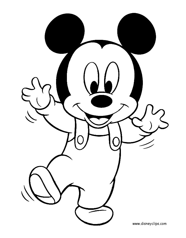 Baby Mickey Mouse Coloring Pages
 Disney Babies Coloring Pages