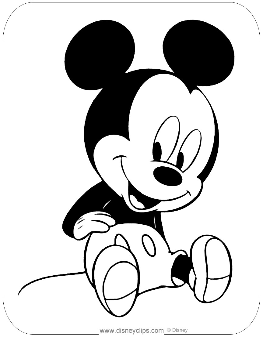 Baby Mickey Mouse Coloring Pages
 Disney Babies Coloring Pages