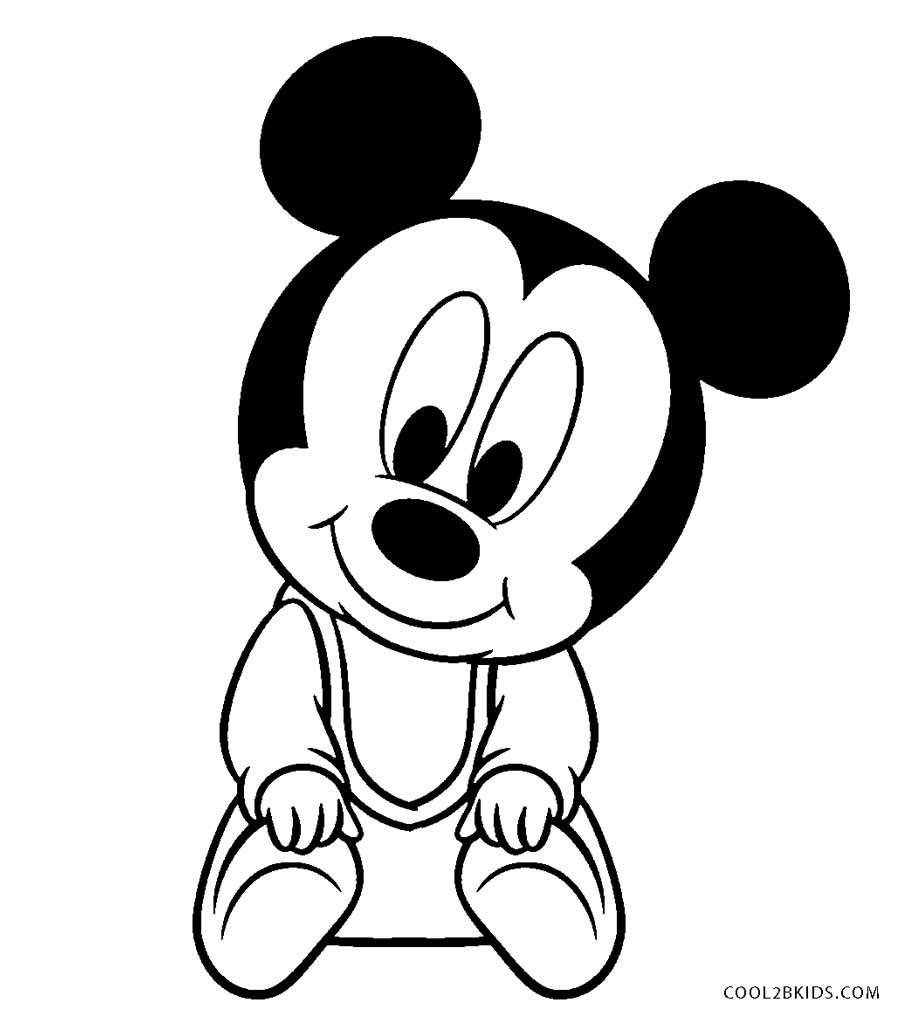 Baby Mickey Mouse Coloring Pages
 Free Printable Baby Coloring Pages For Kids