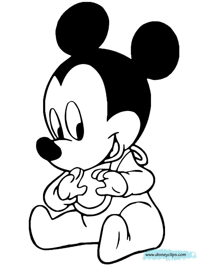 Baby Mickey Mouse Coloring Pages
 Disney Babies Coloring Pages 6