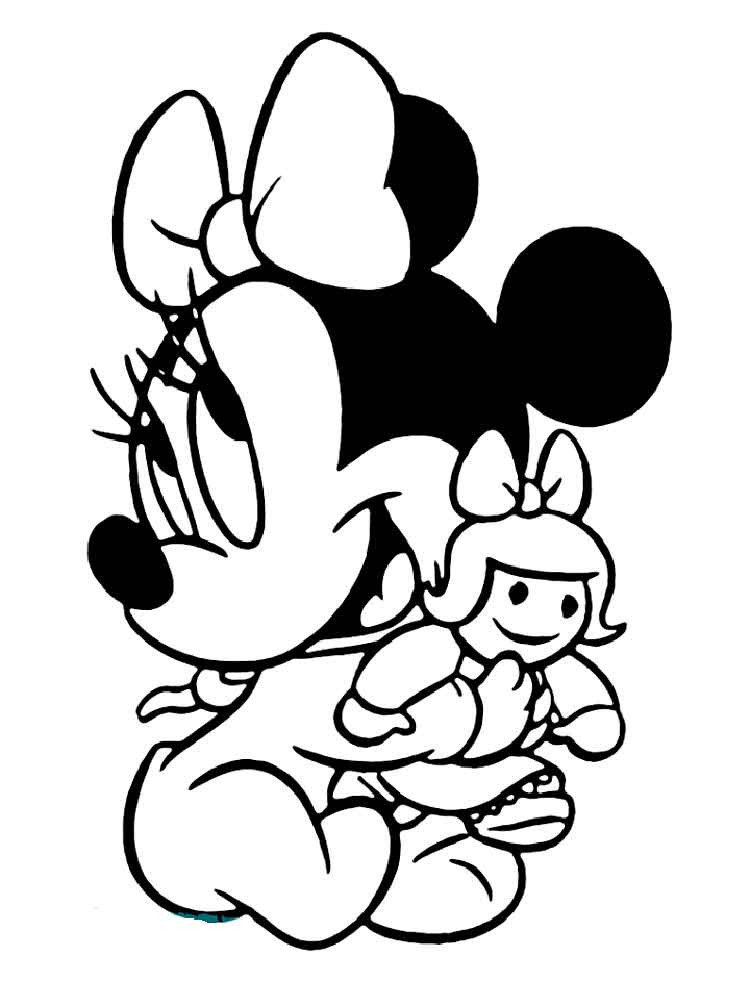 Baby Minnie Mouse Coloring Pages
 Baby Minnie Mouse coloring pages Free Printable Baby