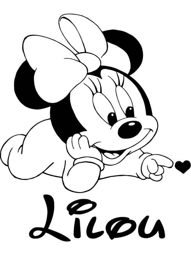 Baby Minnie Mouse Coloring Pages
 Baby Minnie Mouse coloring pages Free Printable Baby