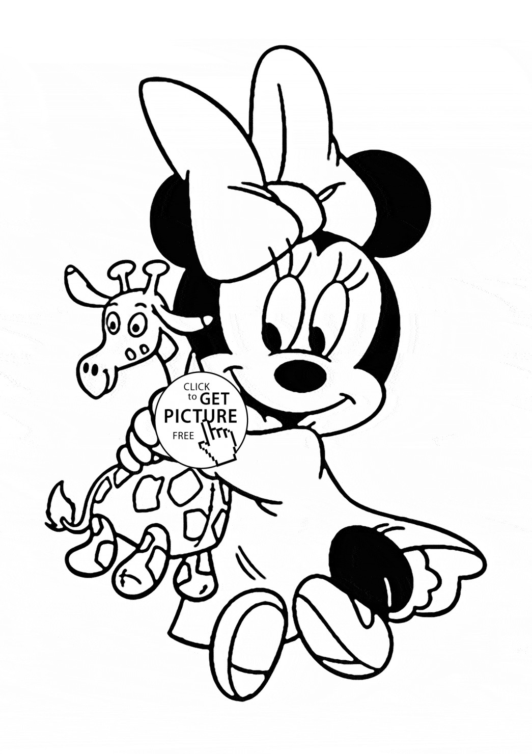 Baby Minnie Mouse Coloring Pages
 Baby Minnie Mouse To Print