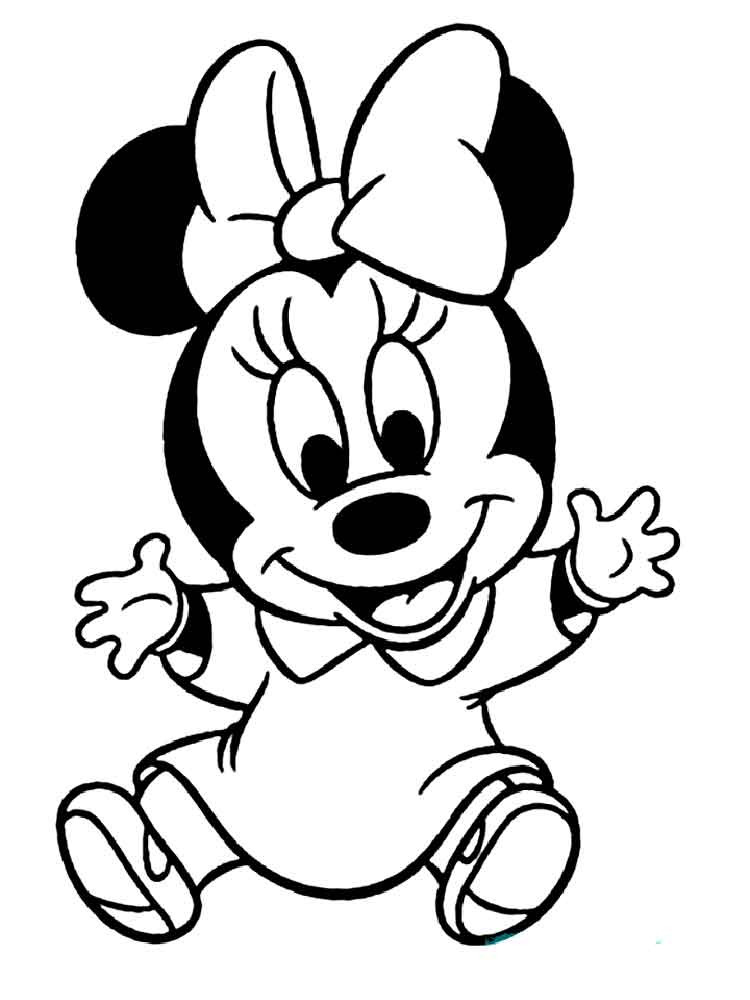 Baby Minnie Mouse Coloring Pages
 Baby Minnie Mouse coloring pages Free Printable Baby