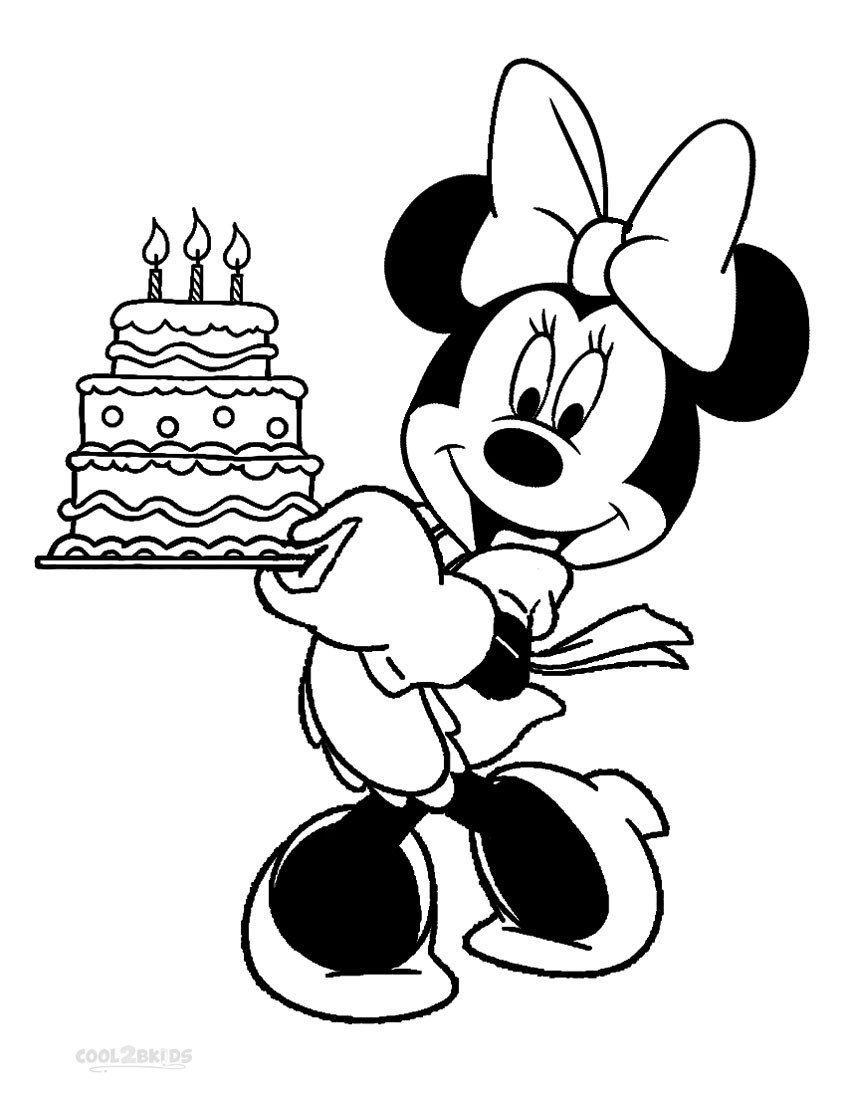 Baby Minnie Mouse Coloring Pages
 Printable Minnie Mouse Coloring Pages For Kids