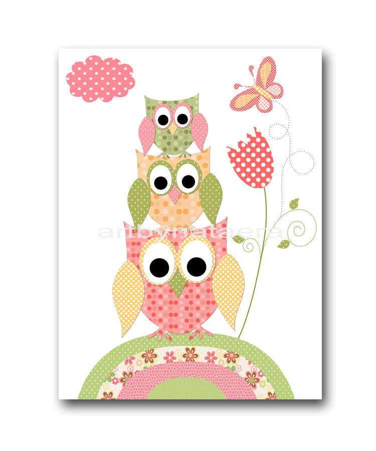 Baby Owls Decor
 Baby Wall Art Baby Girl Room Decor Owls Baby Girl Nursery