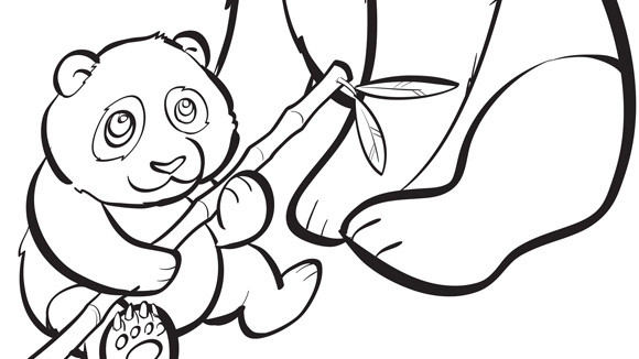 Baby Panda Coloring Page
 Baby Panda Coloring Pages