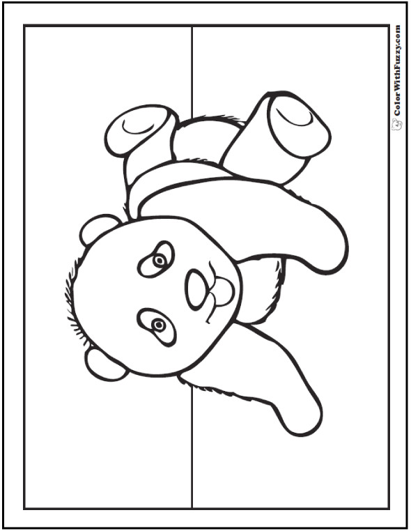 Baby Panda Coloring Pages
 Panda Coloring Pages Bamboo And Baby Pandas